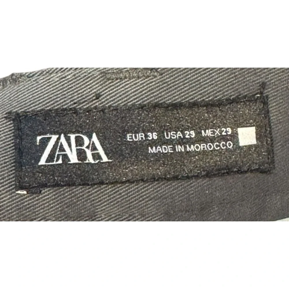 Zara Men's‎ Dress Pants Pleated Wide Leg Straight Trouser Gray 33X 30 (Tag 29)